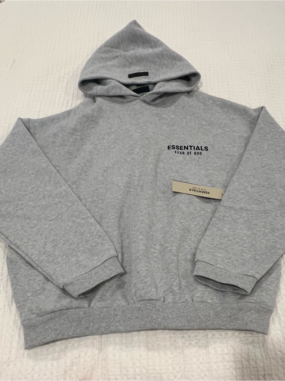 Fear of God Essentials Light Gray Pullover Hoodie
